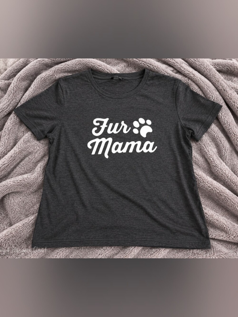 SHEIN Curve Fur Mama Paw Print Graphic T-Shirt | Size 0XL